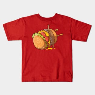 Breakdancing Hamburger Kids T-Shirt